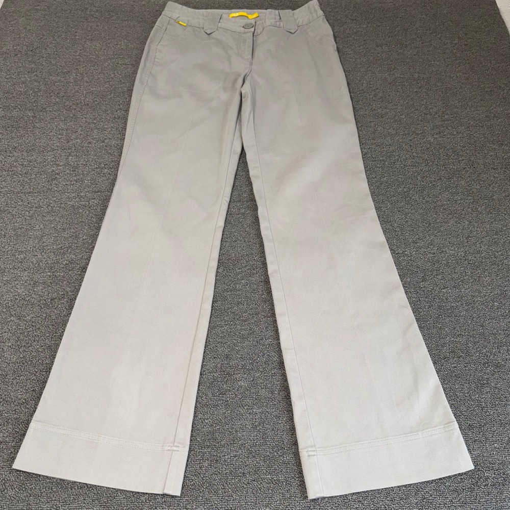 Lole Light Gray Wide Leg Stretch Cotton Blend Trousers Pants Size 6 Gorpcore